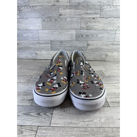 VANS X Disney Mickey Mouse Slip On Skate Shoes Gray Men's Size 11.5 - Picture 2 of 5